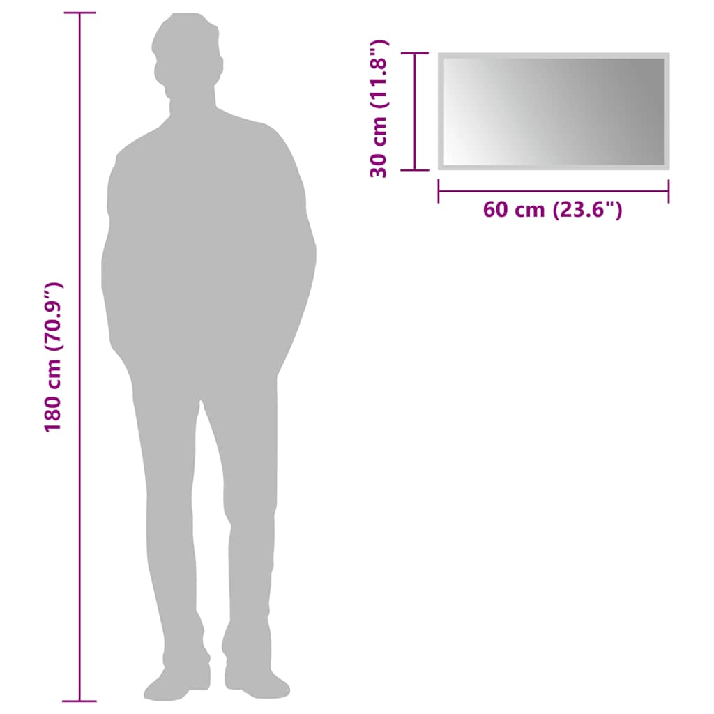 Specchio da Bagno con Luci LED 60x30 cm 151762