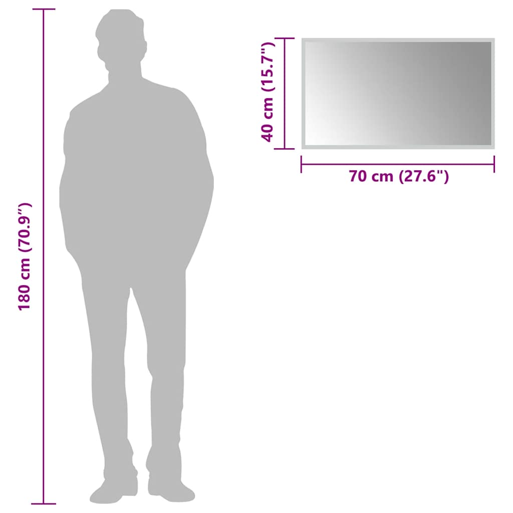 Specchio da Bagno con Luci LED-Specchio per Bagno 70x40 cm 442333