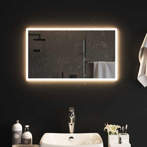 Specchio da Bagno con Luci LED 70x40 cm 151764