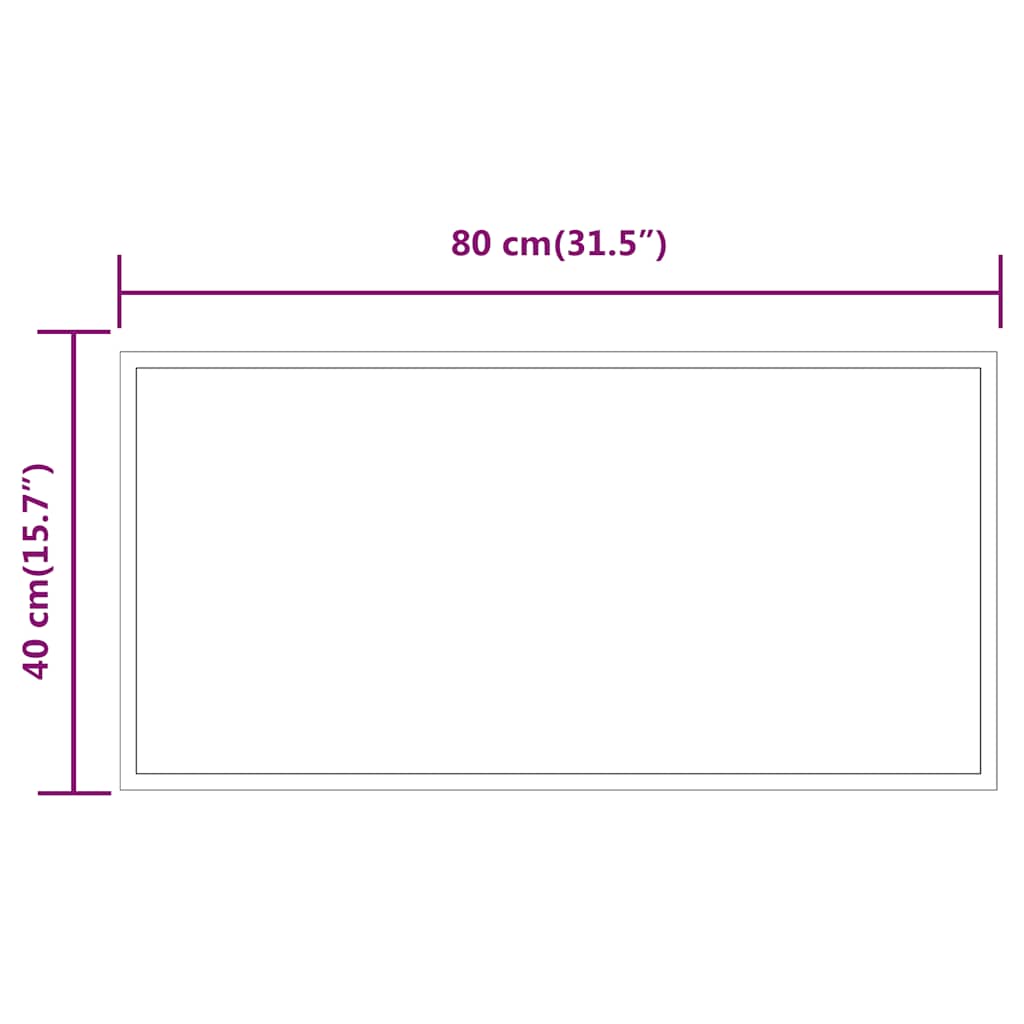 Specchio da Bagno con Luci LED 80x40 cm 151766