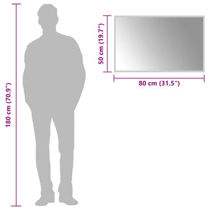 Specchio da Bagno con Luci LED 80x50 cm 151767