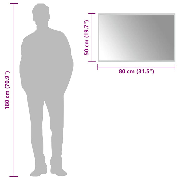 Specchio da Bagno con Luci LED-Specchio per Bagno 80x50 cm 265543