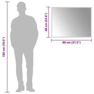 vidaXL Specchio da Bagno con Luci LED 80x60 cm