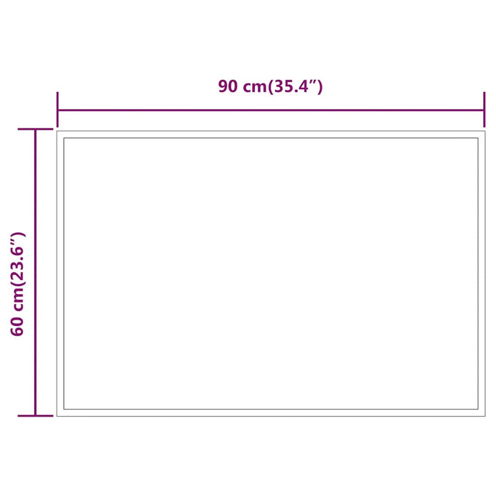 Specchio da Bagno con Luci LED 90x60 cm