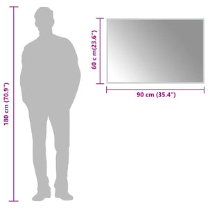 Specchio da Bagno con Luci LED 90x60 cm 151771