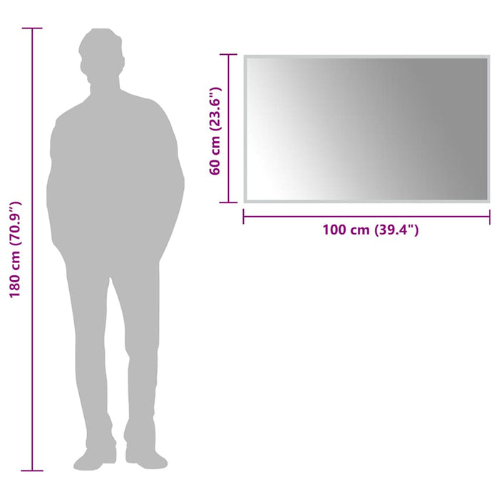 Specchio da Bagno con Luci LED 100x60 cm 151774