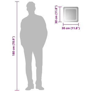 Specchio da Bagno con Luci LED 30x30 cm 151775