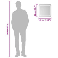 Specchio da Bagno con Luci LED 40x40 cm