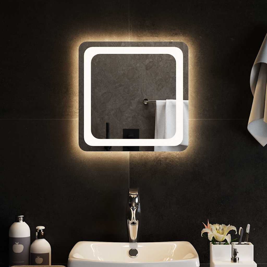Specchio da Bagno con Luci LED 40x40 cm 151776