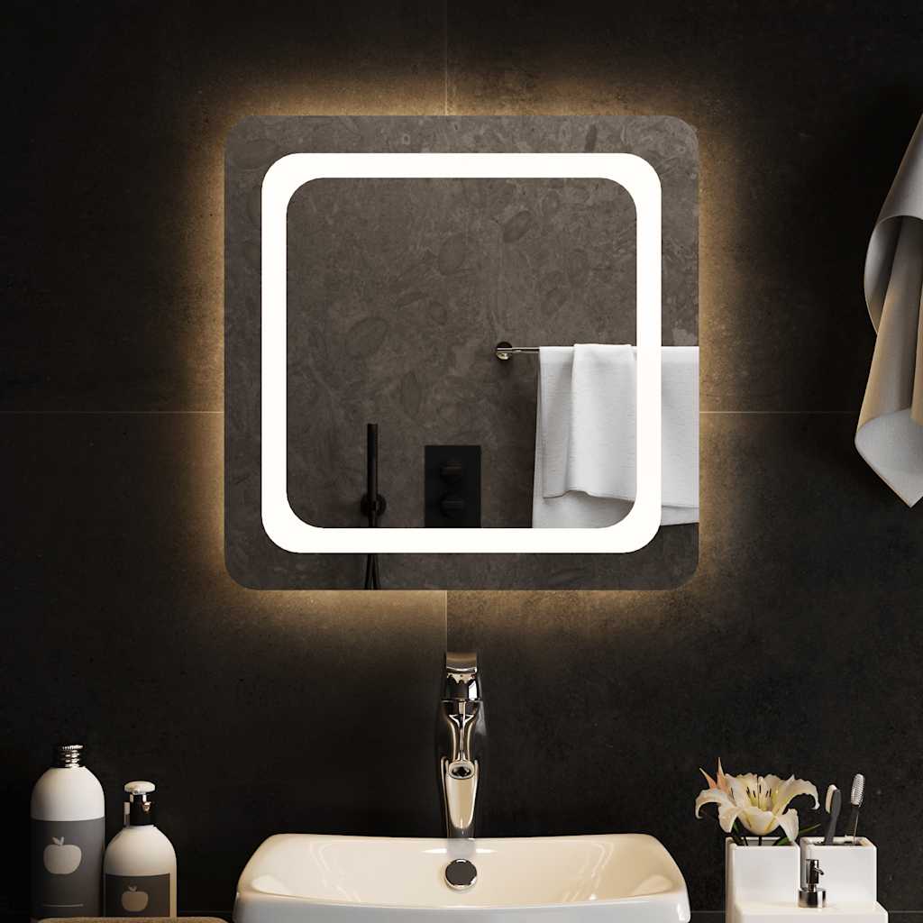 Specchio da Bagno con Luci LED 50x50 cm 151777