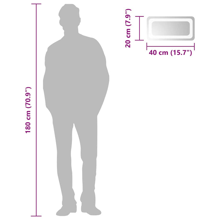 Specchio da Bagno con Luci LED 40x20 cm 151779