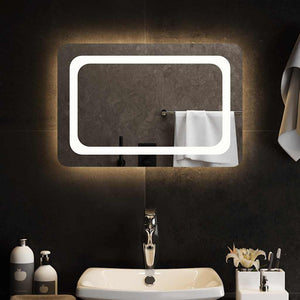 Specchio da Bagno con Luci LED 60x40 cm 151782