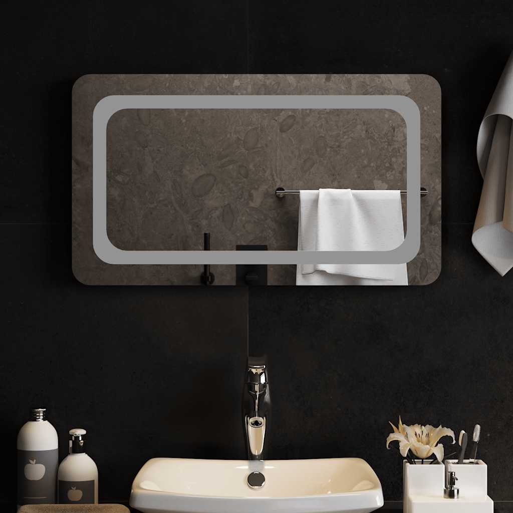 Specchio da Bagno con Luci LED 70x40 cm 151783