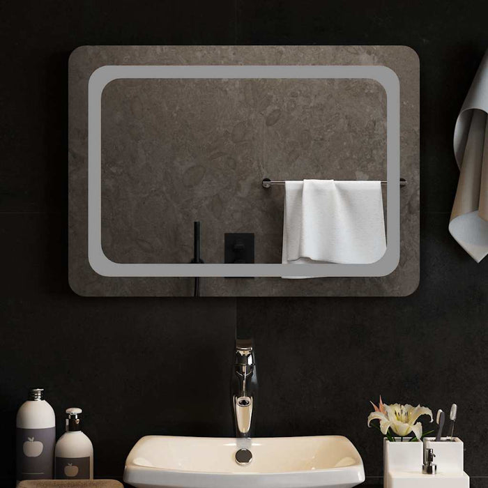 Specchio da Bagno con Luci LED 70x50 cm 151784
