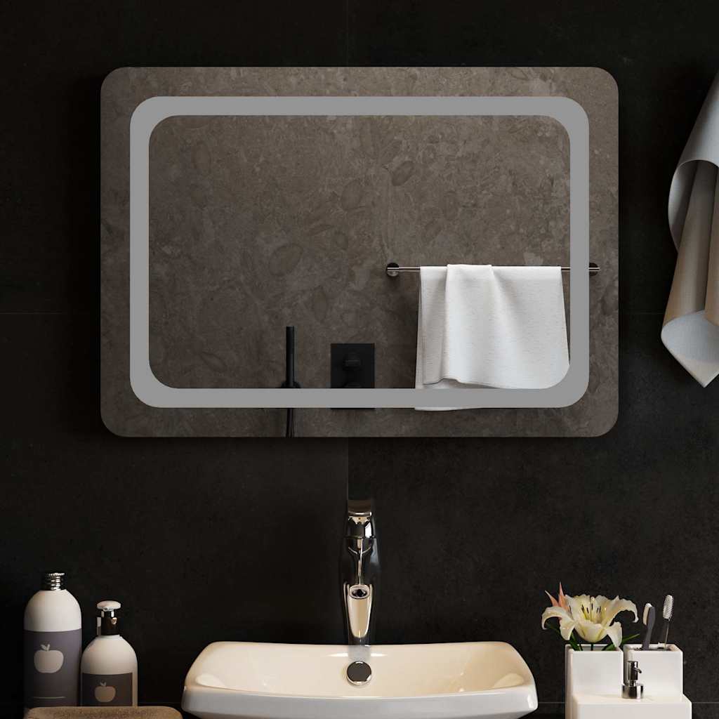 Specchio da Bagno con Luci LED-Specchio per Bagno 70x50 cm 753203