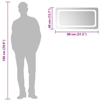 Specchio da Bagno con Luci LED-Specchio per Bagno 80x40 cm 358207