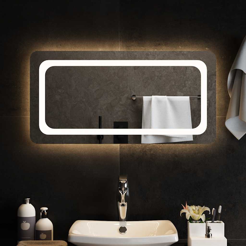 Specchio da Bagno con Luci LED 80x40 cm