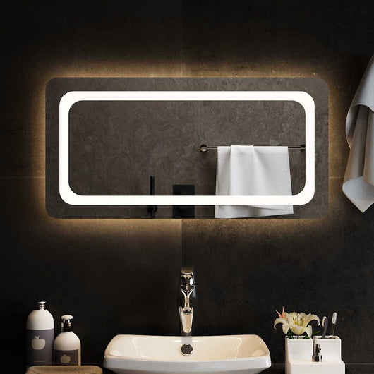 Specchio da Bagno con Luci LED 80x40 cm