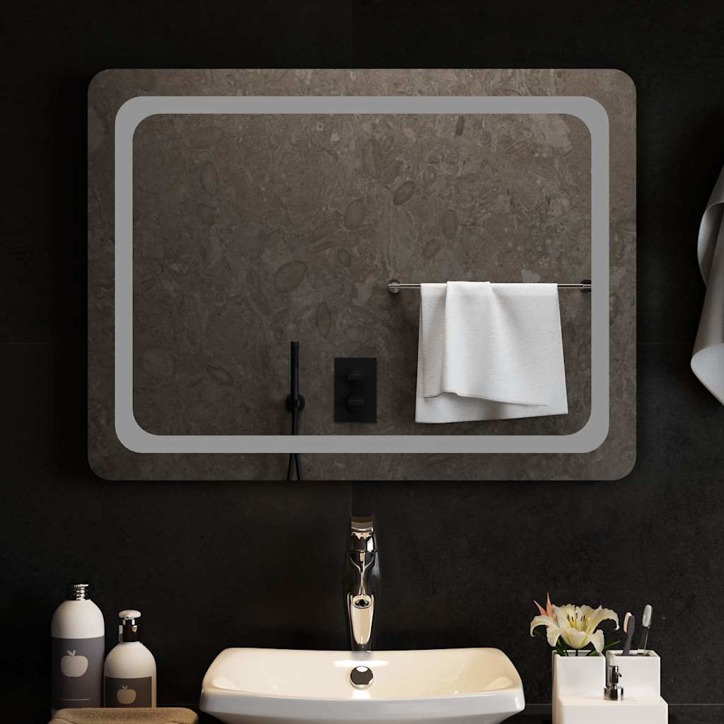 Specchio da Bagno con Luci LED 80x60 cm cod mxl 67770