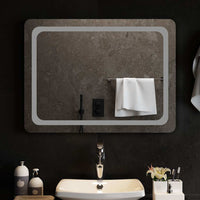 Specchio da Bagno con Luci LED 80x60 cm 151787