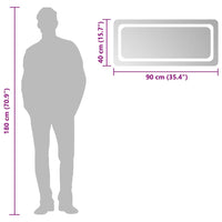 Specchio da Bagno con Luci LED-Specchio per Bagno 90x40 cm 954869