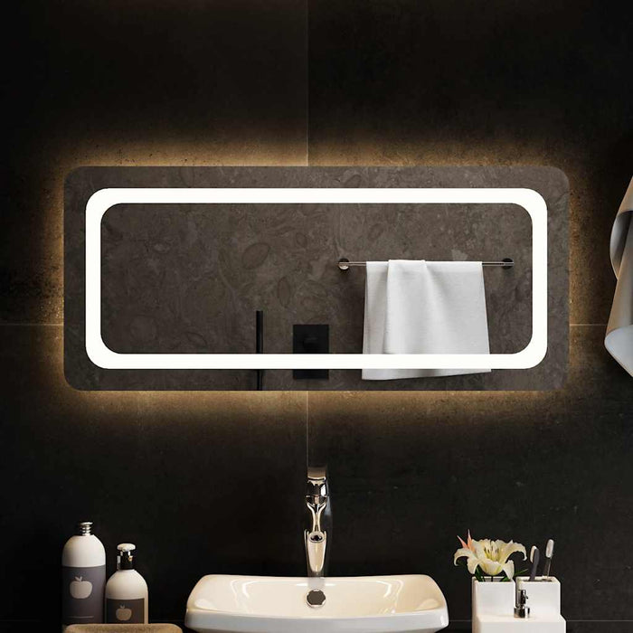 Specchio da Bagno con Luci LED-Specchio per Bagno 90x40 cm 954869