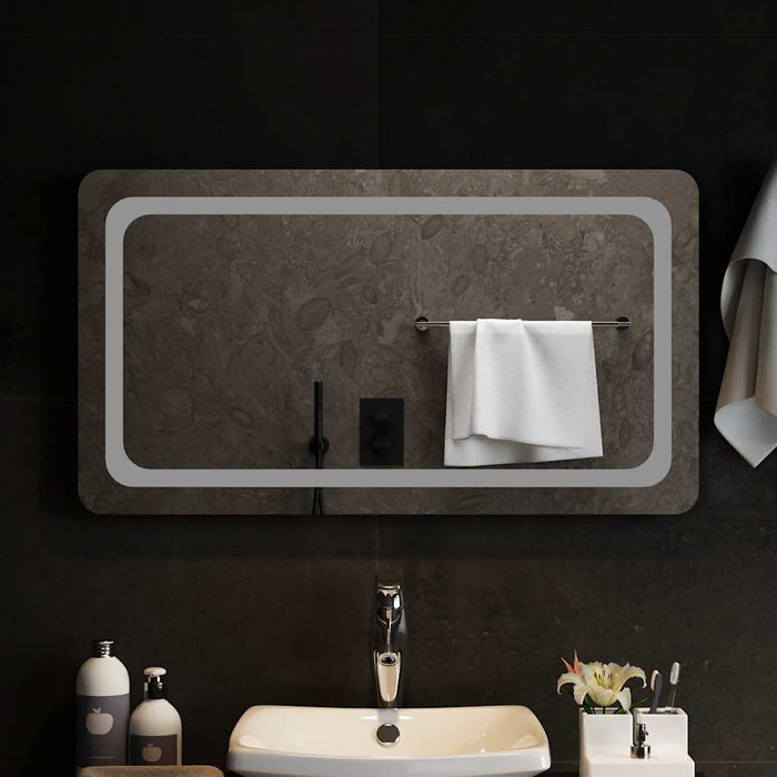 Specchio da Bagno con Luci LED-Specchio per Bagno 90x50 cm 557440