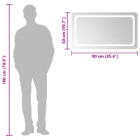Specchio da Bagno con Luci LED-Specchio per Bagno 90x50 cm 557440