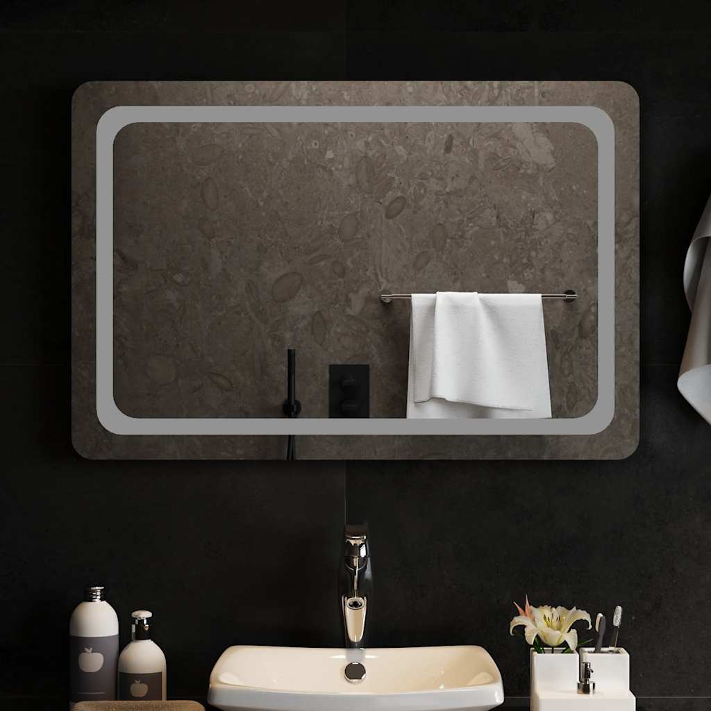 Specchio da Bagno con Luci LED-Specchio per Bagno 90x60 cm 572963