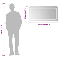 Specchio da Bagno con Luci LED-Specchio per Bagno 100x50 cm 245876