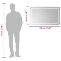 Specchio da Bagno con Luci LED-Specchio per Bagno 100x60 cm 447941
