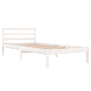 Giroletto in Legno Massello di Pino 90x200 cm Bianco 810416