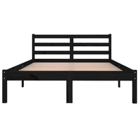 Telaio Letto in Legno Massello di Pino 120x200 cm Nero cod mxl 40628