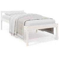 Letto per Anziani Bianco 90x190 cm Single in Legno di Pino 810580