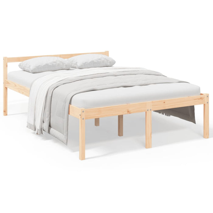 Letto per Anziani 140x190 cm in Legno Massello di Pino 810594