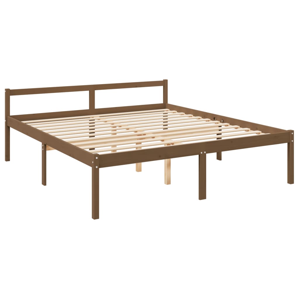 Letto per Anziani Ambra 200x200 cm in Legno Massello di Pino 810637