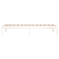 Giroletto-Struttura Letto Bianco in Legno Massello 75x190 cm Small Single 586283