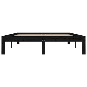 Giroletto Nero in Legno Massello 135x190 cm Double 810344