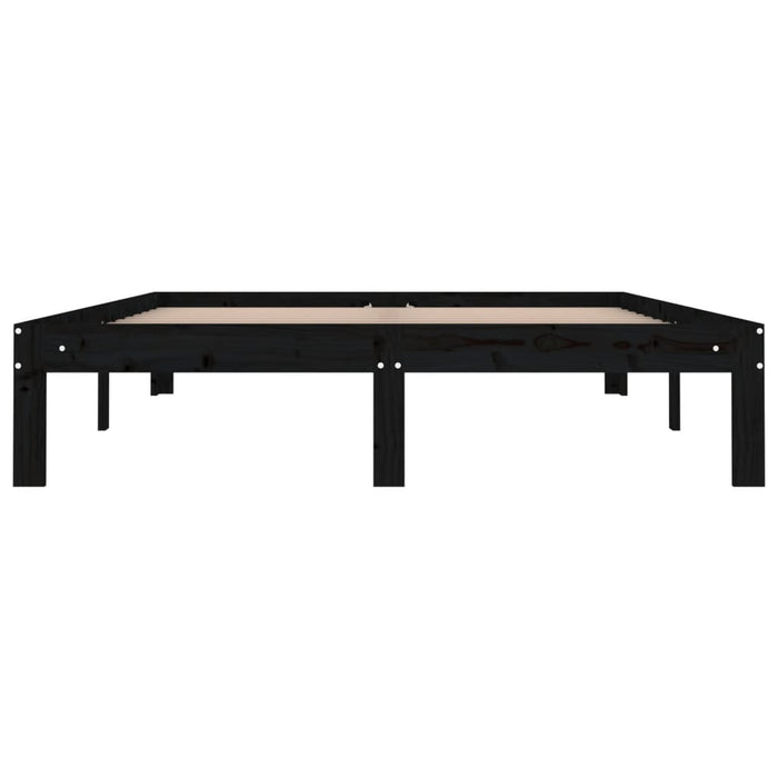 Giroletto Nero in Legno Massello 135x190 cm Double 810344