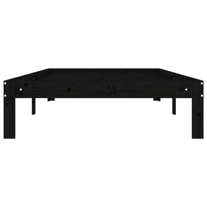 Giroletto Nero in Legno Massello di Pino 100x200 cm 810359