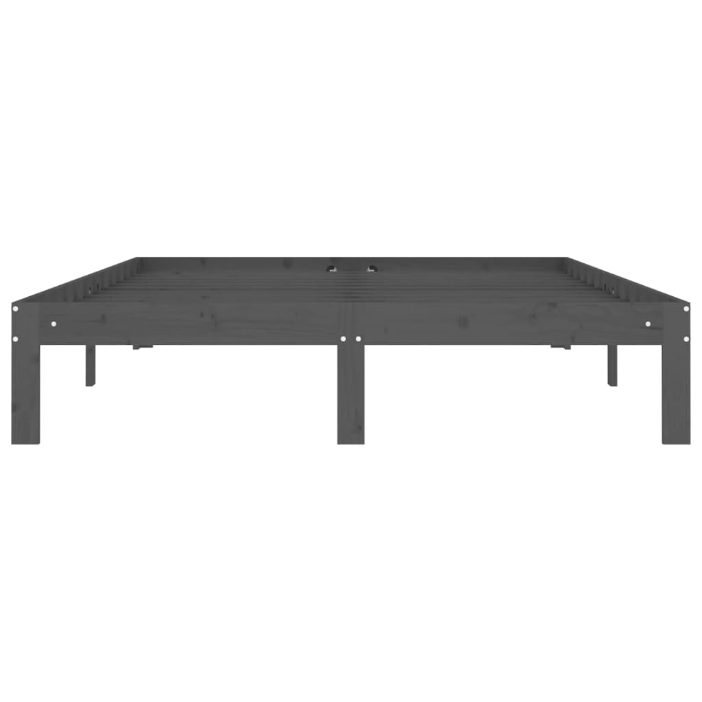 Giroletto Grigio in Legno Massello di Pino 140x200 cm 810367