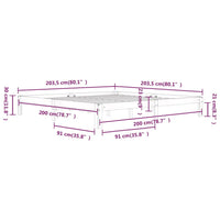 Giroletto in Legno Massello di Pino 200x200 cm 810385