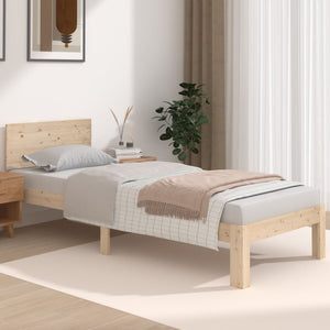 Giroletto-Struttura Letto in Legno Massello 75x190 cm Small Single 949396