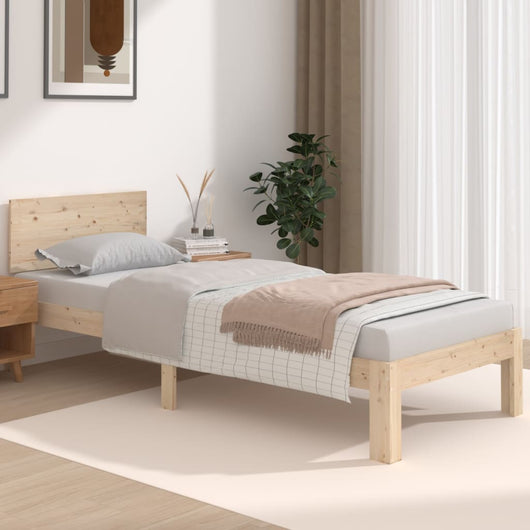 Giroletto-Struttura Letto in Legno Massello 75x190 cm Small Single 949396