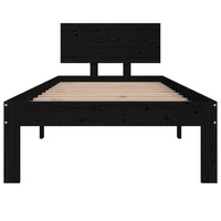 Giroletto in Legno Massello Nero 75x190 cm 2FT6 Small Single cod mxl 60325