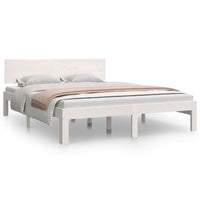 Giroletto Bianco in Legno Massello di Pino 140x190 cm 810476