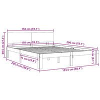 Giroletto in Legno Massello 150x200 cm King Size 810500