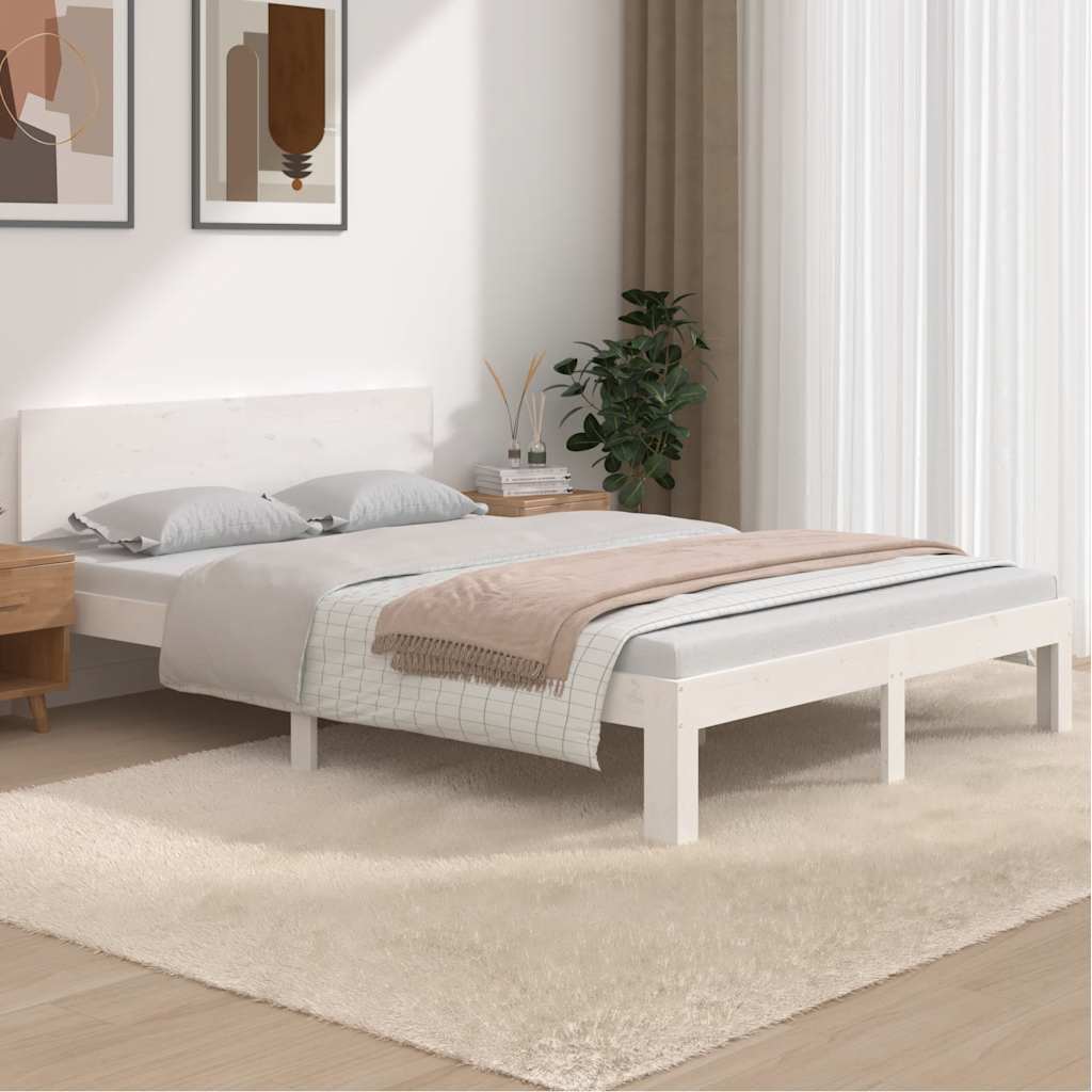 Giroletto Bianco in Legno Massello 150x200 cm King Size 810501