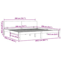 Giroletto in Legno Massello di Pino 200x200 cm