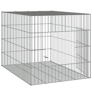 Gabbia per conigli 78 x 54 x 54 cm Ferro zincato Argento 02_0041694